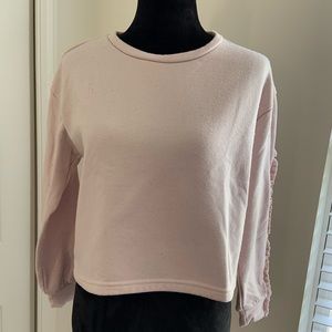 Francescas Pearl-Sleeve Crew Neck